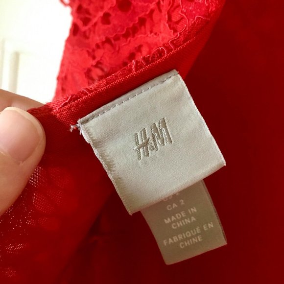 H&M Red Lace Party Dress - Picture 3 of 6